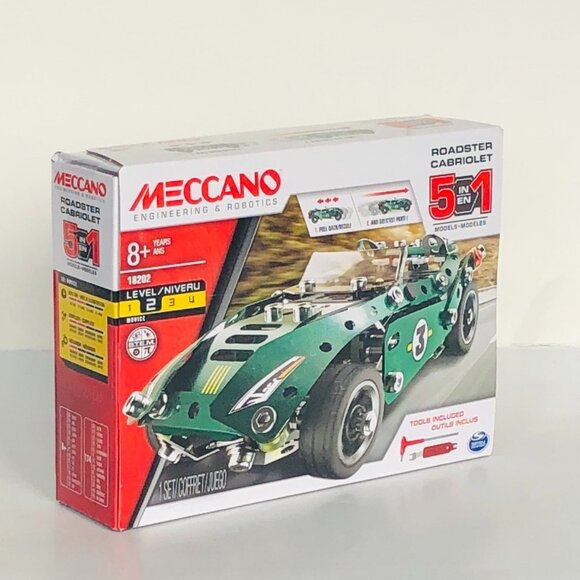 MECCANO 5 in 1 Roadster Pull Back Car Building Kit New Sealed - Picture 11 of 16